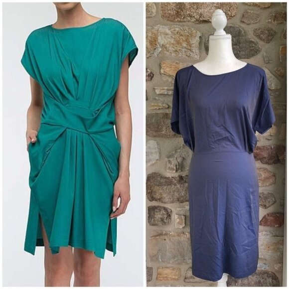 BGL Pocket Gathered Blouson Dress - Women’s size EU 44 (US 12 per size chart). - Picture 1 of 10